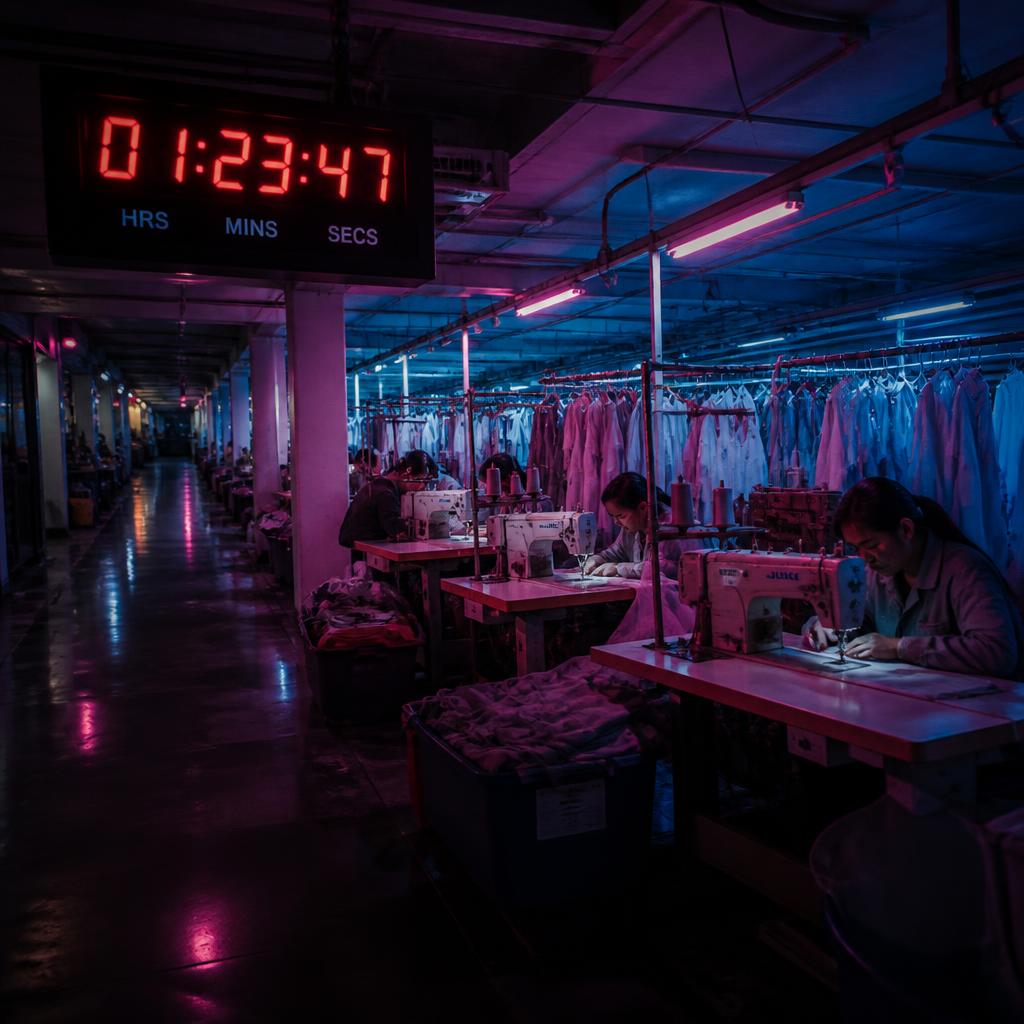 Garment production floor under deadline pressure